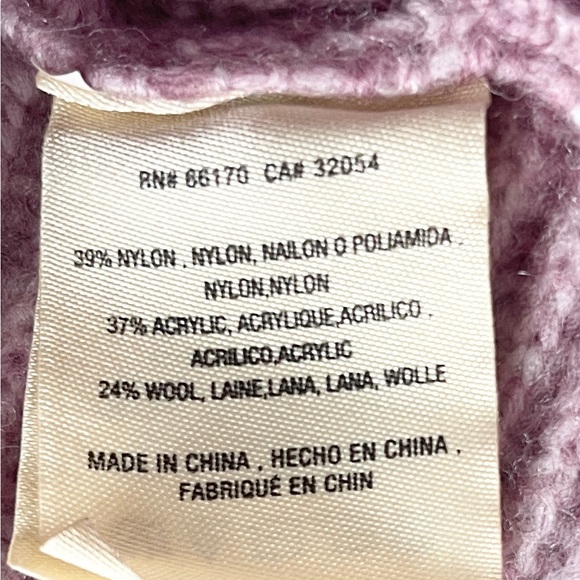 Anthropologie Angel Of the North Cropped Sweater Purple Twist Back Wool M NWOT - Picture 9 of 10